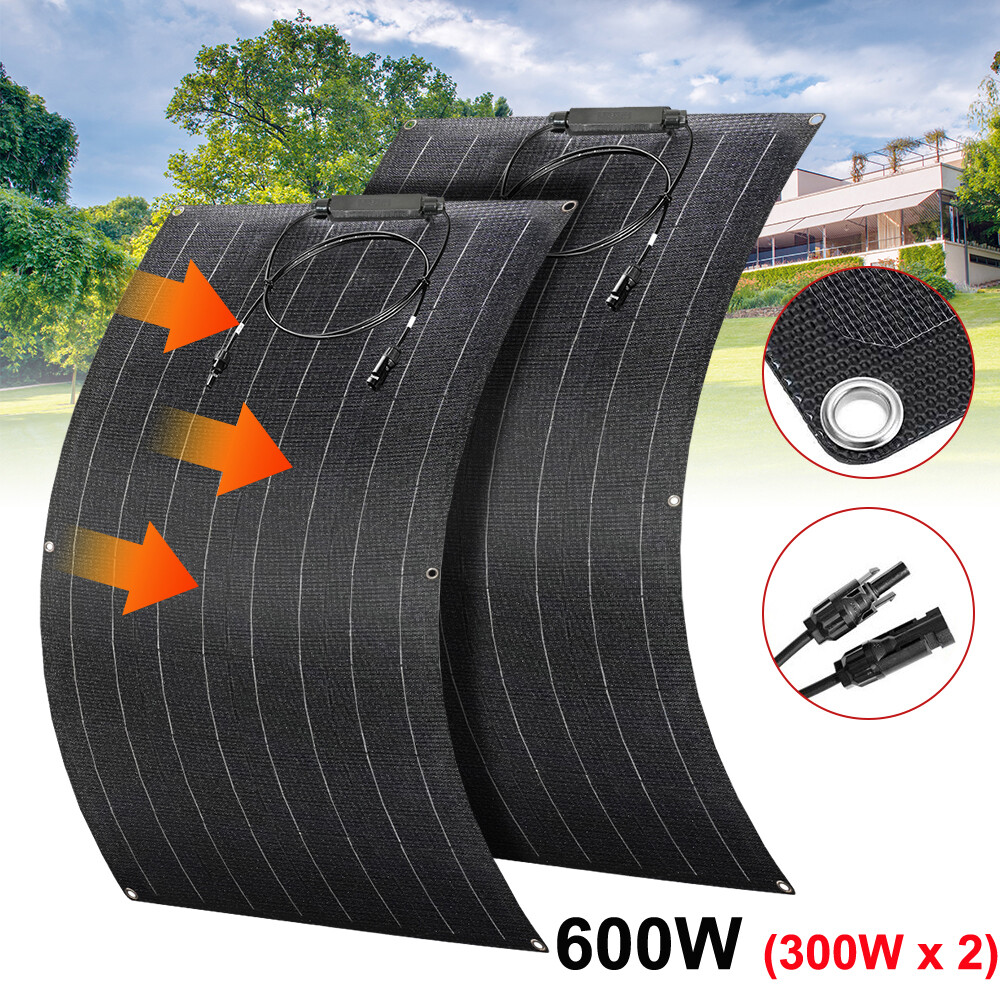 600W Watt Flexible Solar Panel Mono ETFE 18V Home RV Camping Camp Boat Off Grid