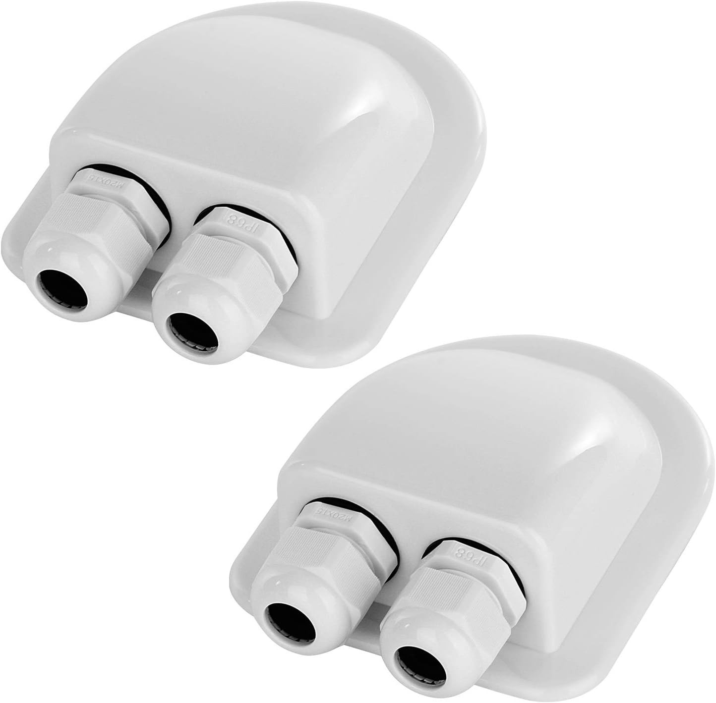 2 Pack of IP68 Waterproof Solar Cable Entry Gland by , Weather Resistant Dual