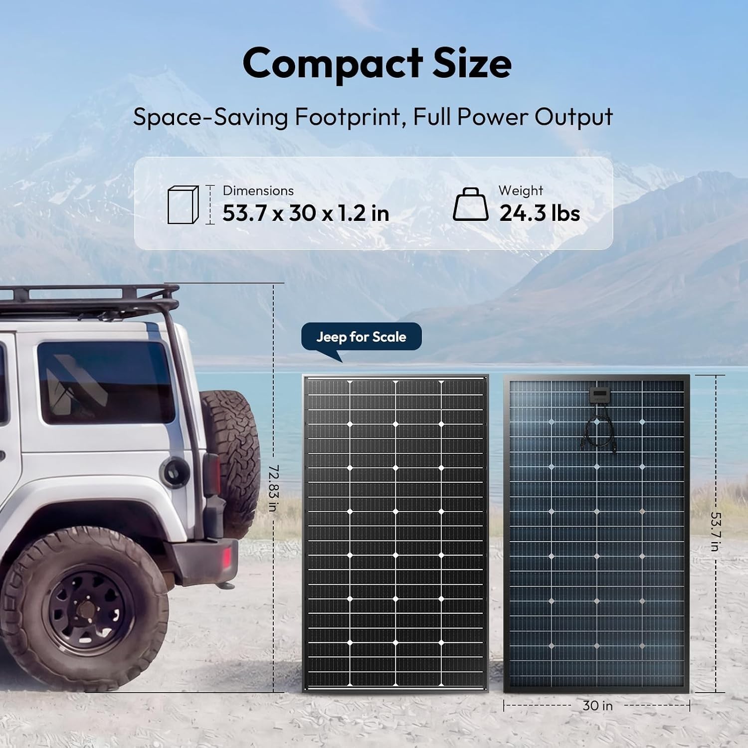 High-Efficiency 200W Bifacial Solar Panel – Durable & Waterproof for RV & Home