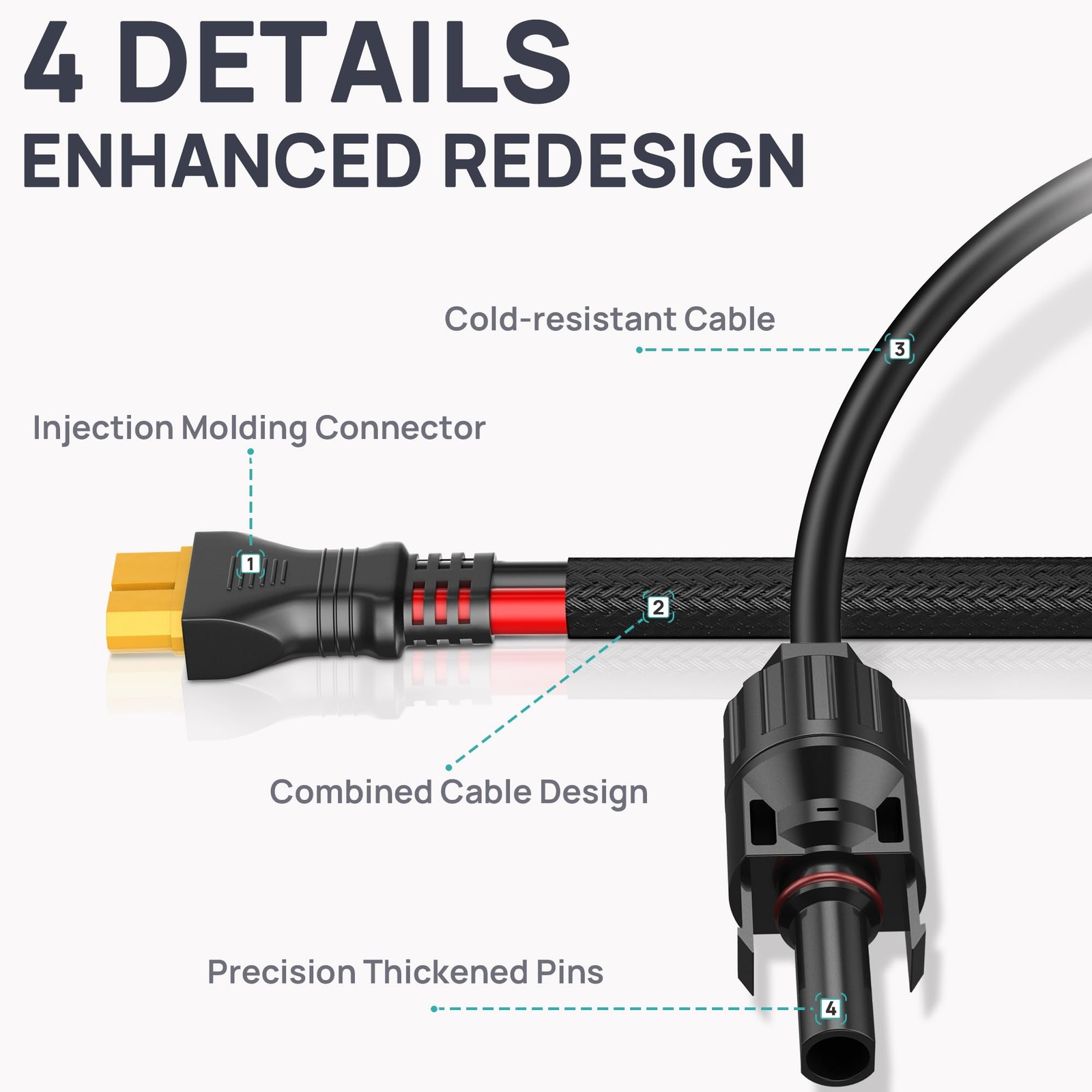 Naponal 12AWG-10ft Advanced Solar to XT60 Charging 12AWG, 10FT-12AWG