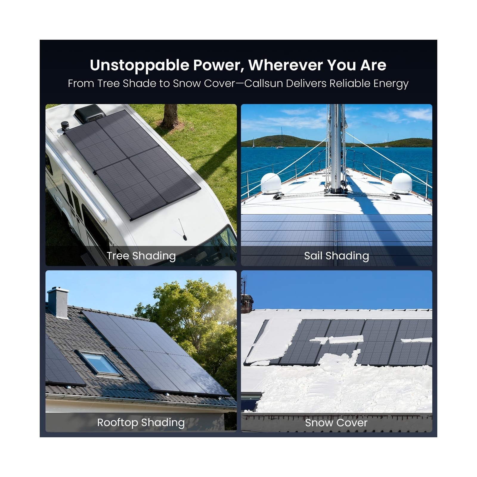 430W Anti-Shading Solar Panel,Callsun 2PCS 215 Watt N-Type 16BB Bifacial Sola…