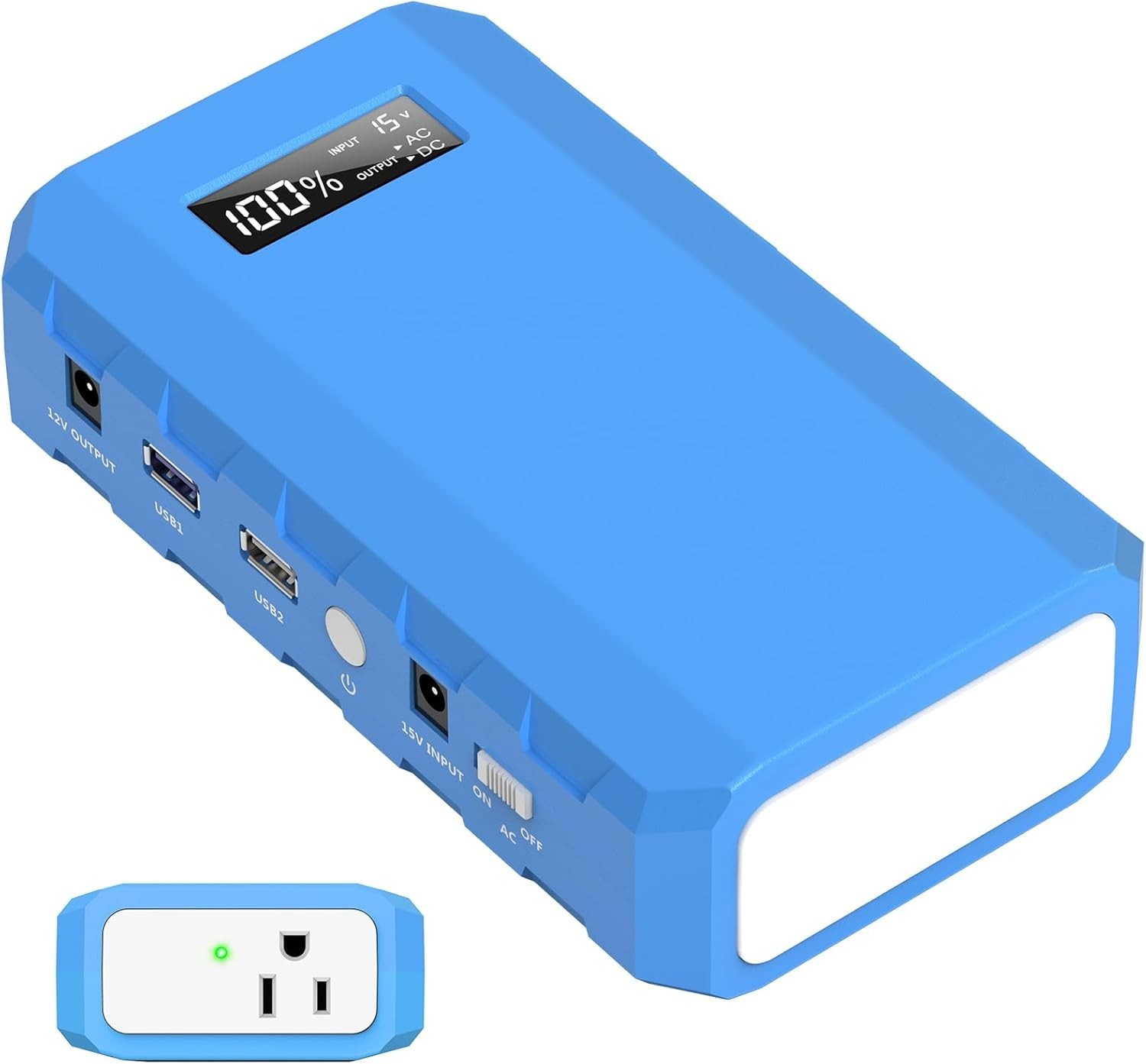 High-Speed 24000mAh Portable Power Station with Dual USB Outputs – Dark Blue