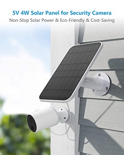 Solar Panel Charger Compatible with Eufycam 3/3C/2C/2C Pro/E40/E20/2/2 4 Pack