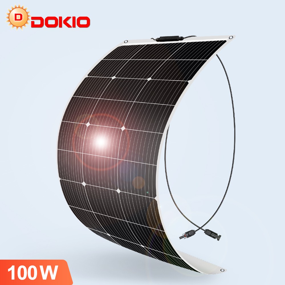 100W 200W Flexible Monocrystalline Solar Panel for RVs,Boats,Outdoor Power Needs