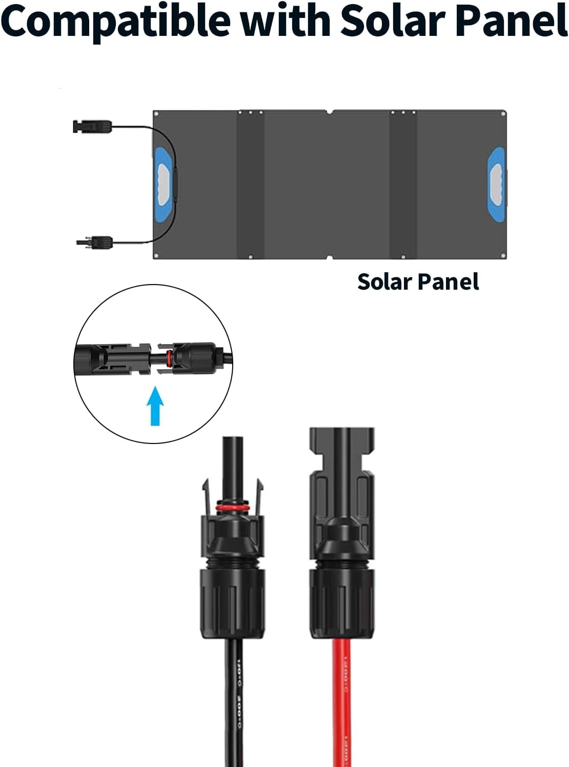 7-In-1 Solar Panel Connector Kit, Universal M-C-4 Cable to DC 8Mm XT60