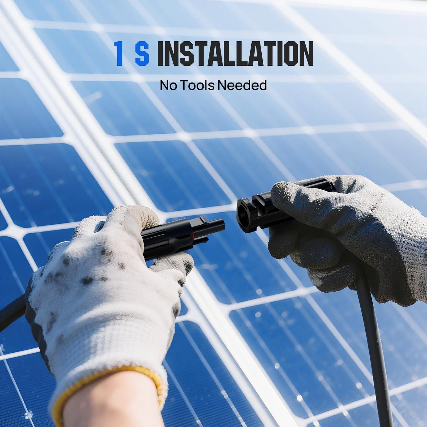 Integrated Solar Connector 2-4 Y Branch Parallel PV Adapter Cable Wire Plug Tool
