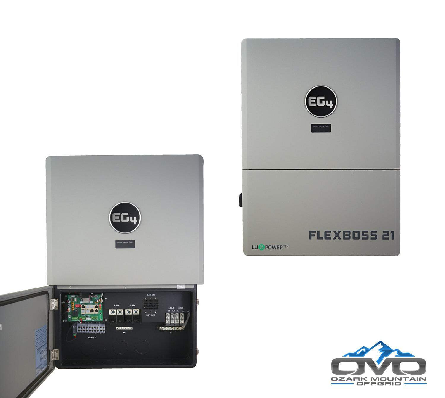 15KW Complete Offgrid Solar Kit + EG4 FlexBOSS21 + 2x 14.3KW 48V EG4 Lithium Ind