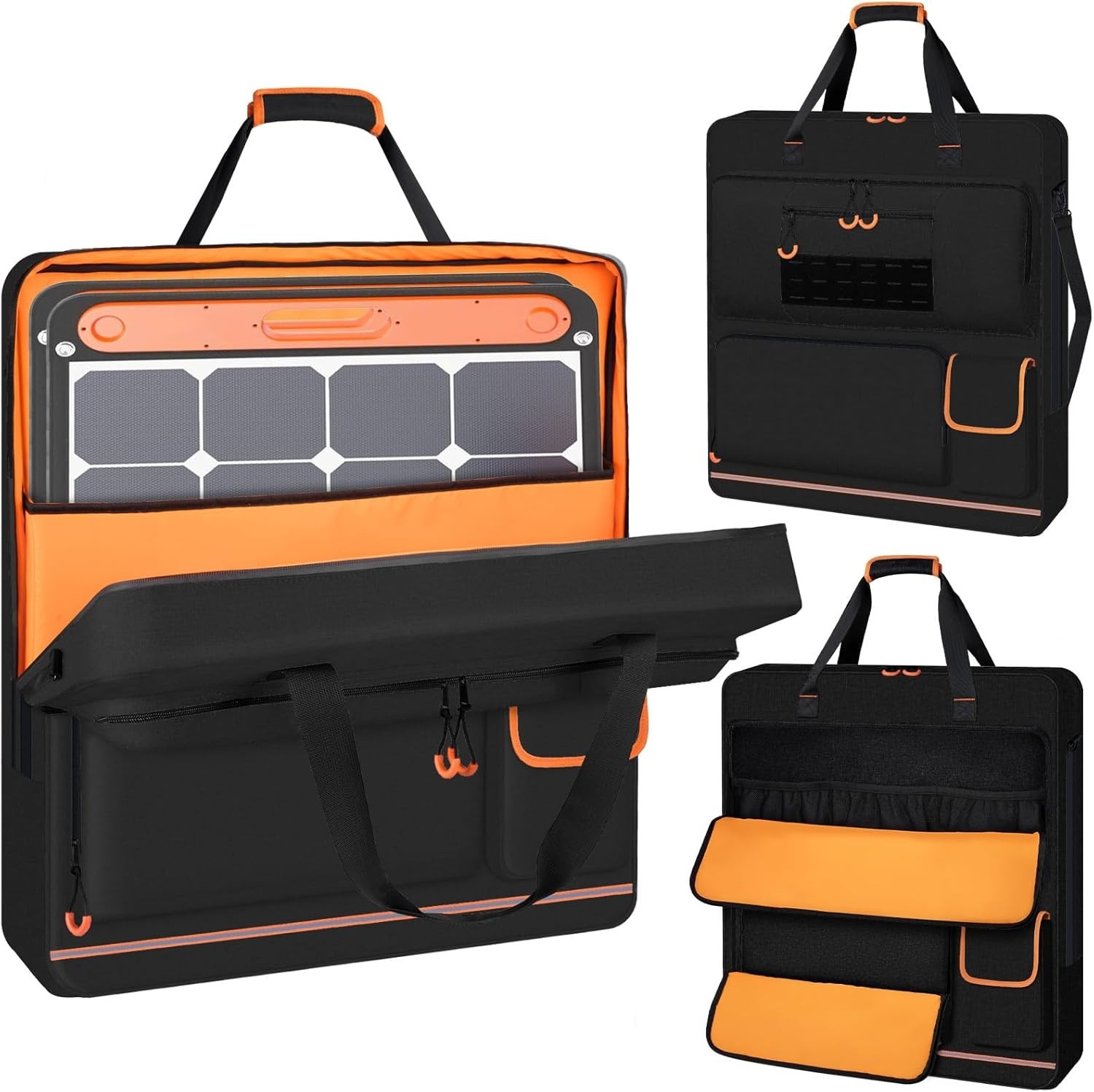 Functional Solar Panel Bag with Zippered Pockets – Perfect for Camping & Hiking