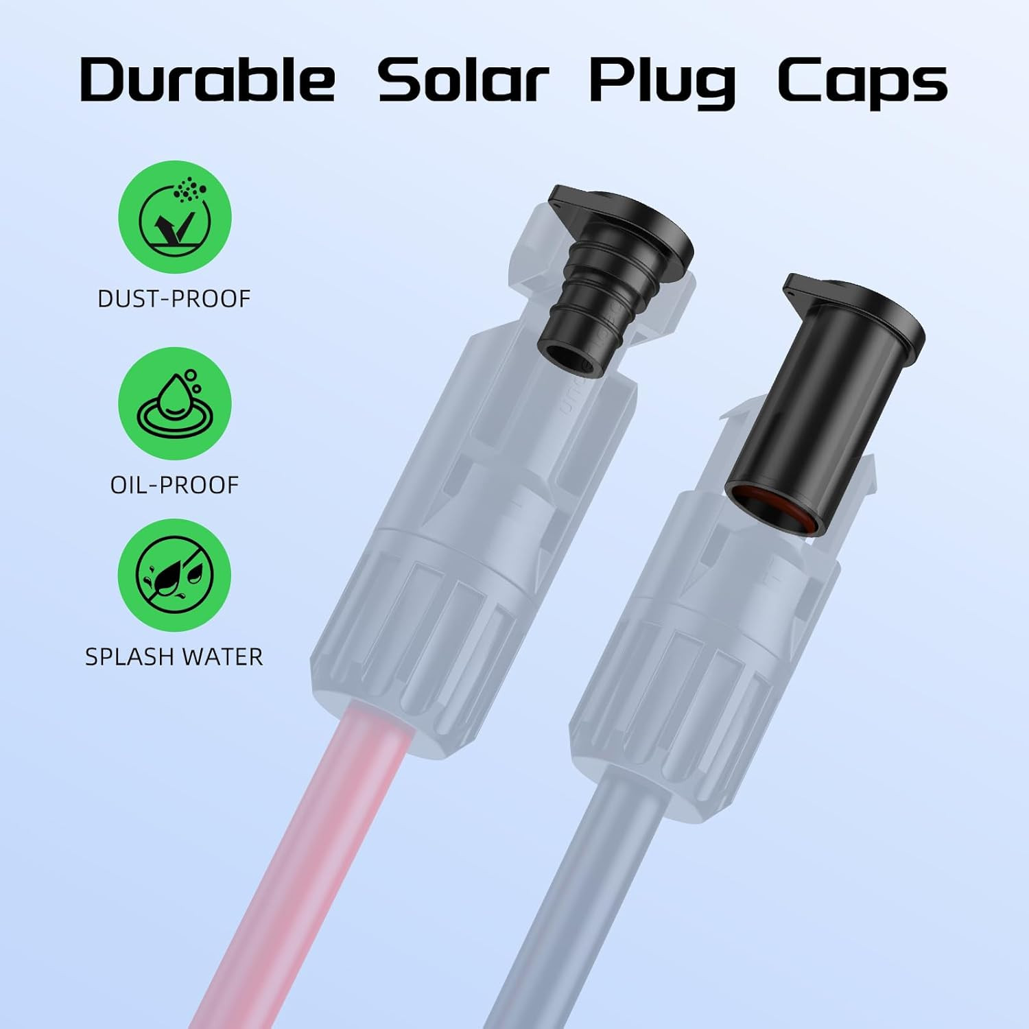 12 Pairs Solar Connector Caps, IP68 Solar Panel Connectors Caps Weather Resistan