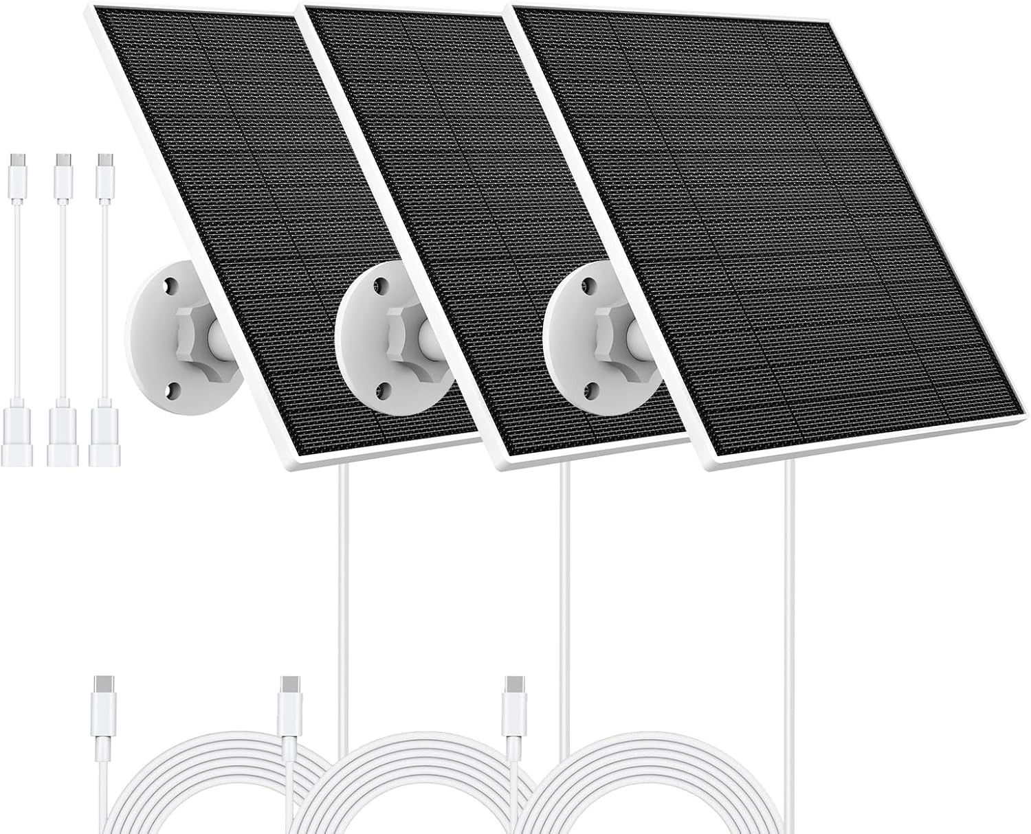 5W Solar Panel for Security Camera IP65 Waterproof with 9.8ft Cable Wall Mount