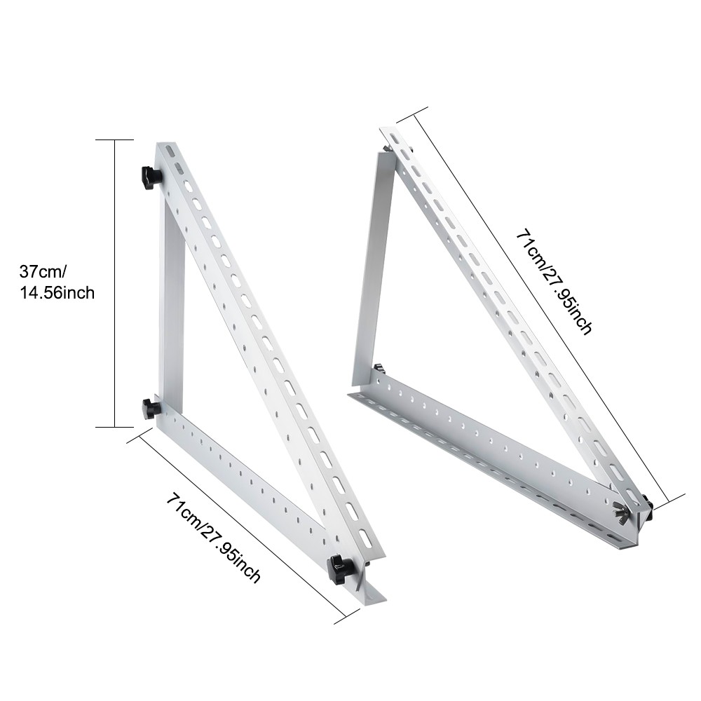 Adjustable Solar Panel Mount Brackets, with Foldable Tilt Legs for RV, Roof,Boat