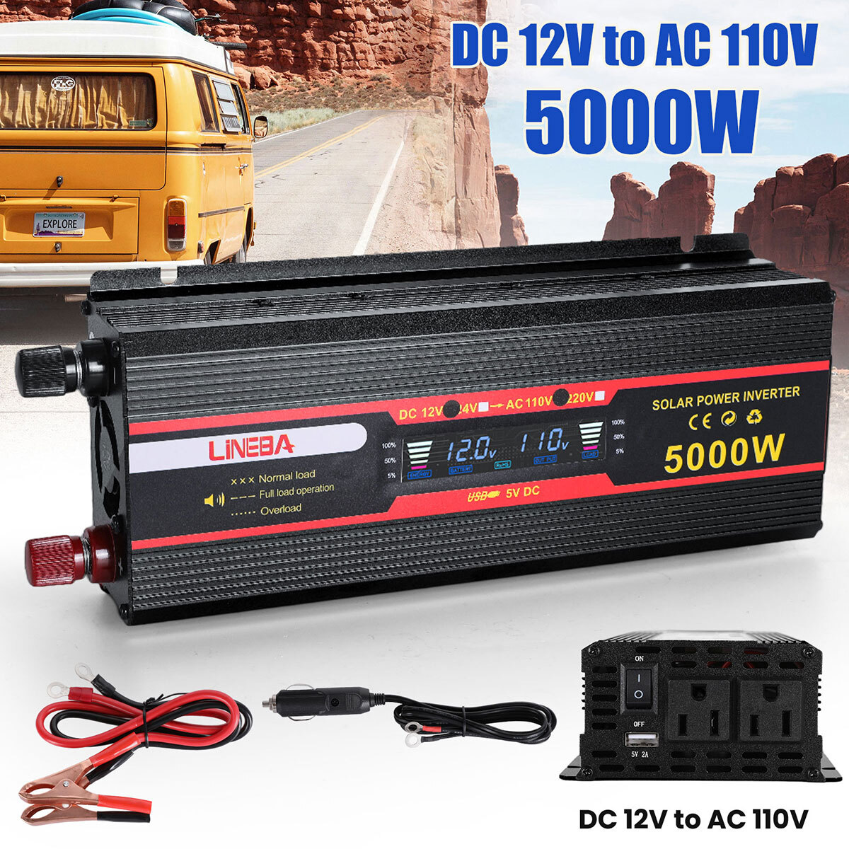 110V Solar Panel System Solar Panel + Controller+5000W Inverter Power Generation