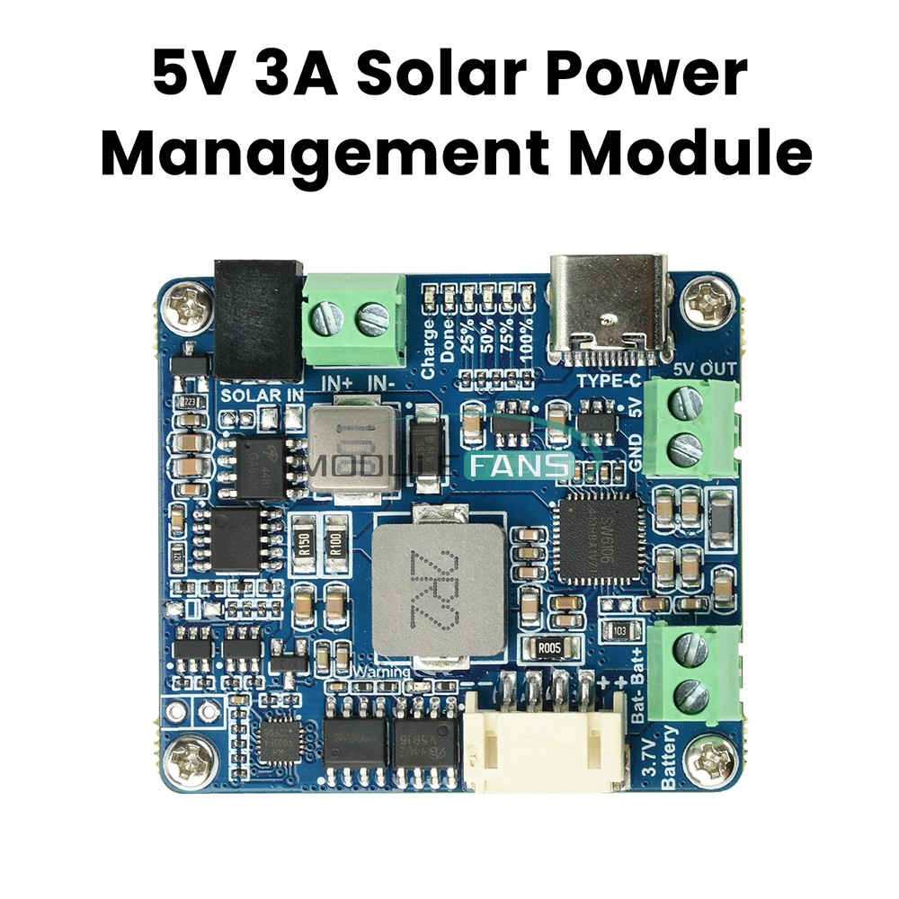 6-24V Solar Panel Power Management Module 5V 3A Supports MPPT, PD QC FCP SFCP