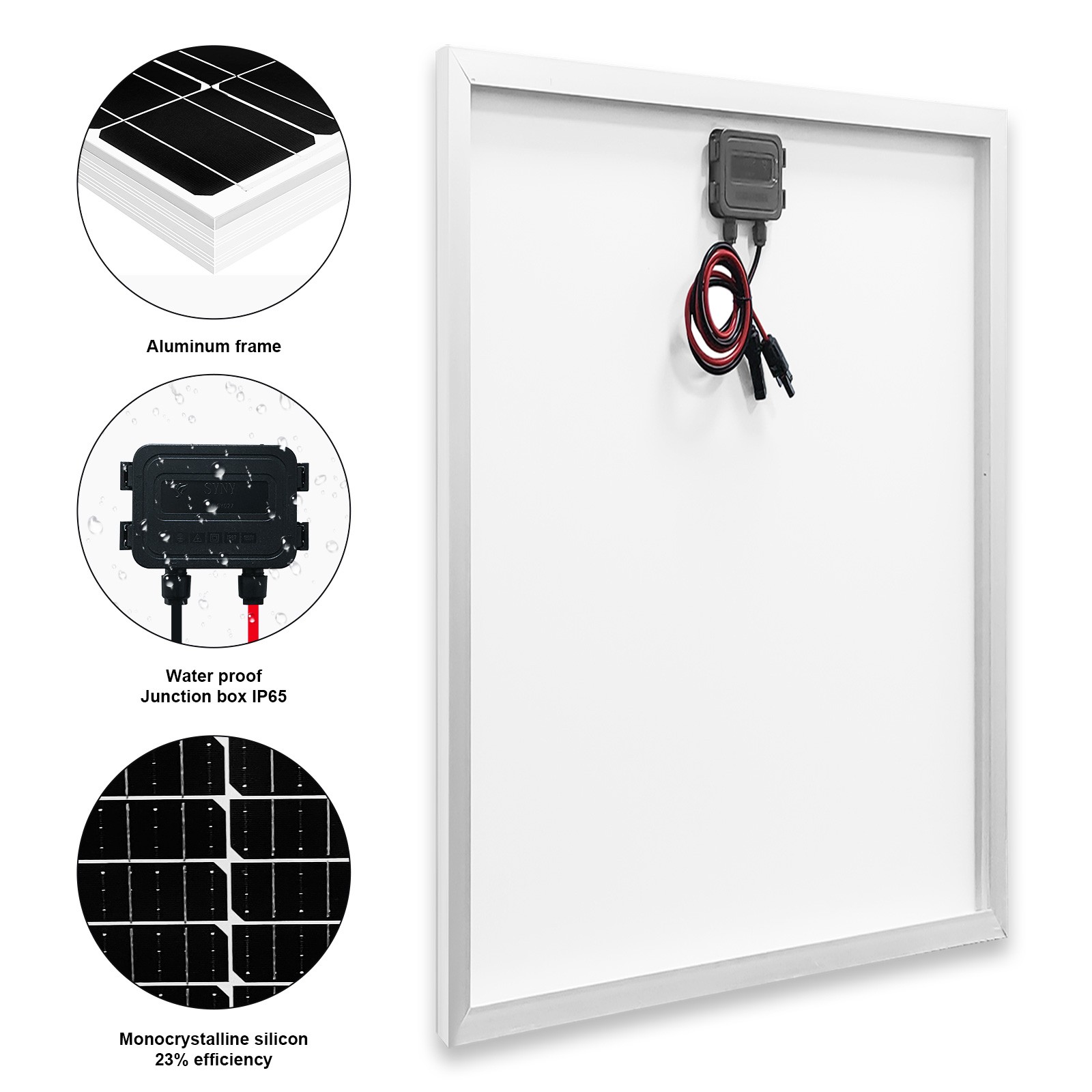 9BB 3PCS 200 Watt Rigid Monocrystalline Solar Panel 12 Volt Home RV Marine US