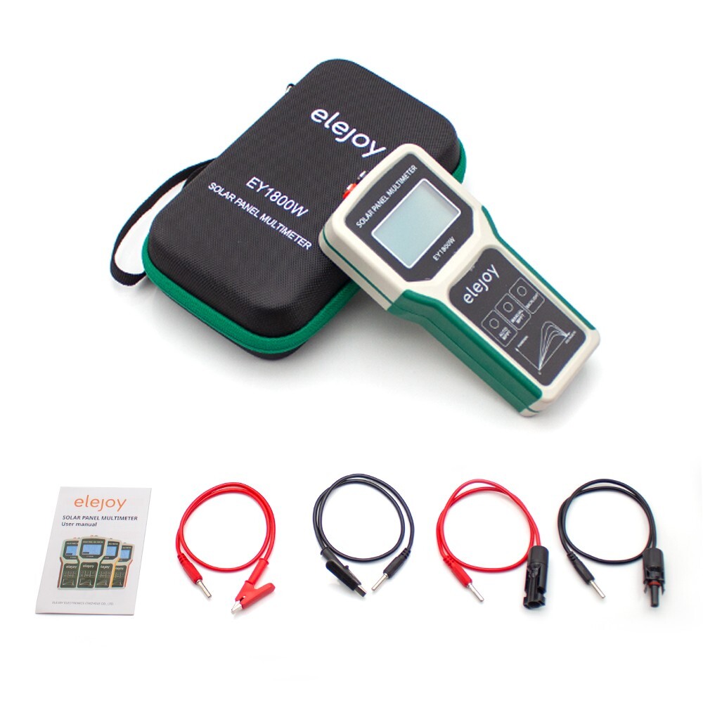 Solar Panel Multimeter MPPT Tester LCD Display VOC Testing Power Meter 5-1800W