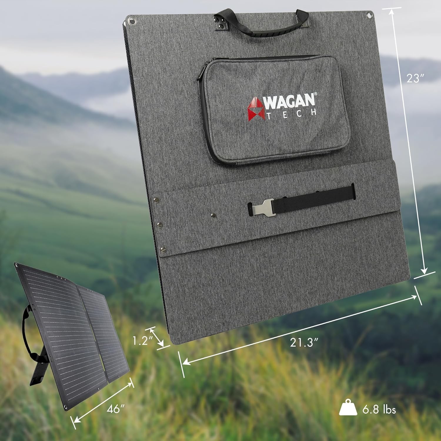 Wagan 100W Foldable Solar Panel Portable Anderson Connector RV Camping