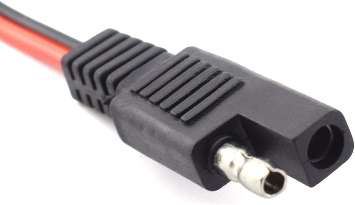 Durable 1ft SAE Extension Cable 10A – 2-Pin Quick Connector for Solar Power