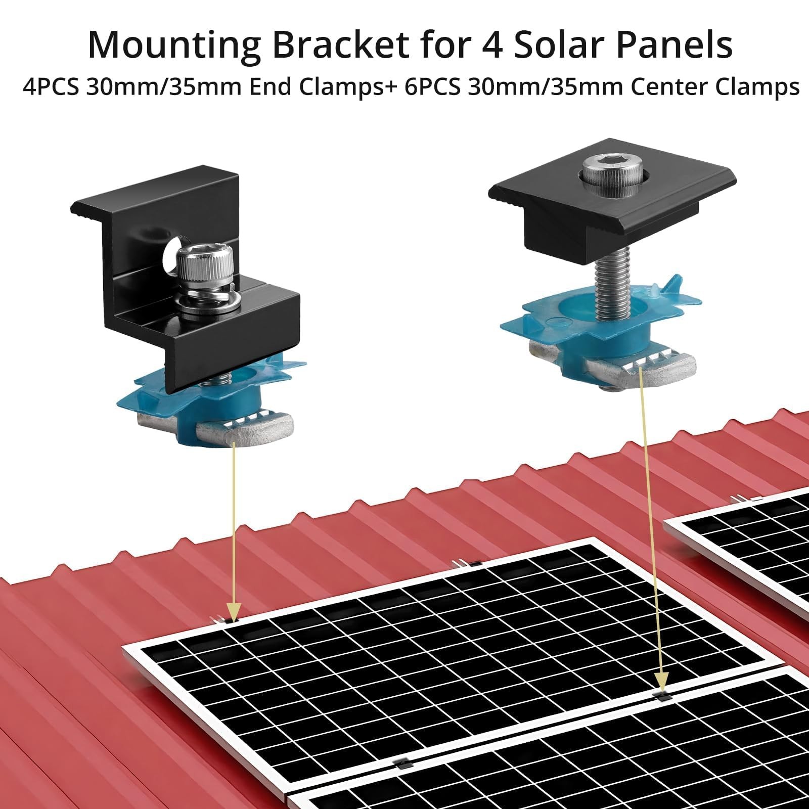 10 PCS Solar Panel Mounting Brackets for Unistrut, Aluminium 30mm/35mm 6 x T-…