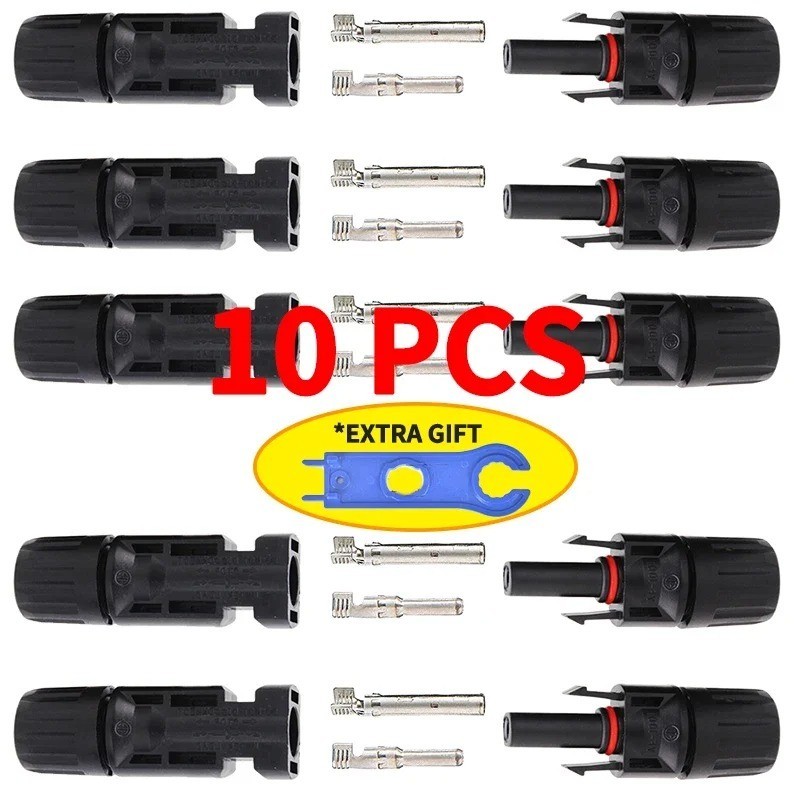 10/20 Pcs Male Female Solar Cable Connectors For DIY Solar Panel US