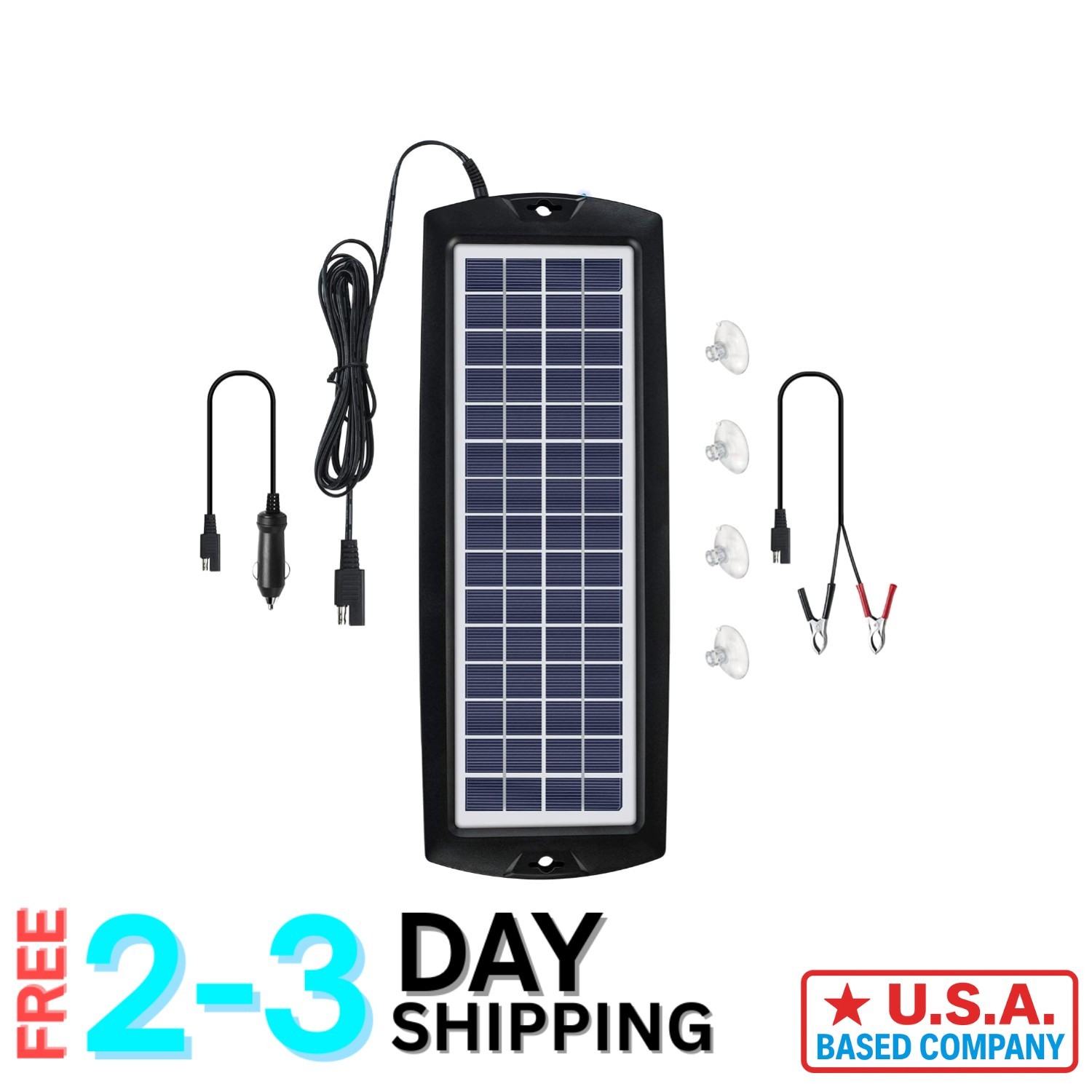 Eco-Friendly 4W Solar Charger for 12V Batteries – Car, RV, Boat, Motorcycle