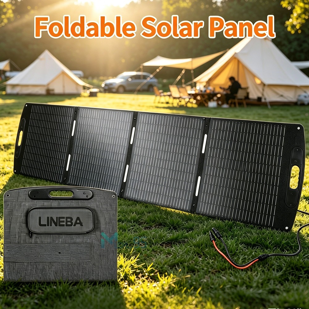 200W Foldable Portable Solar Panel IP67 Waterproof for Power Station with MC4