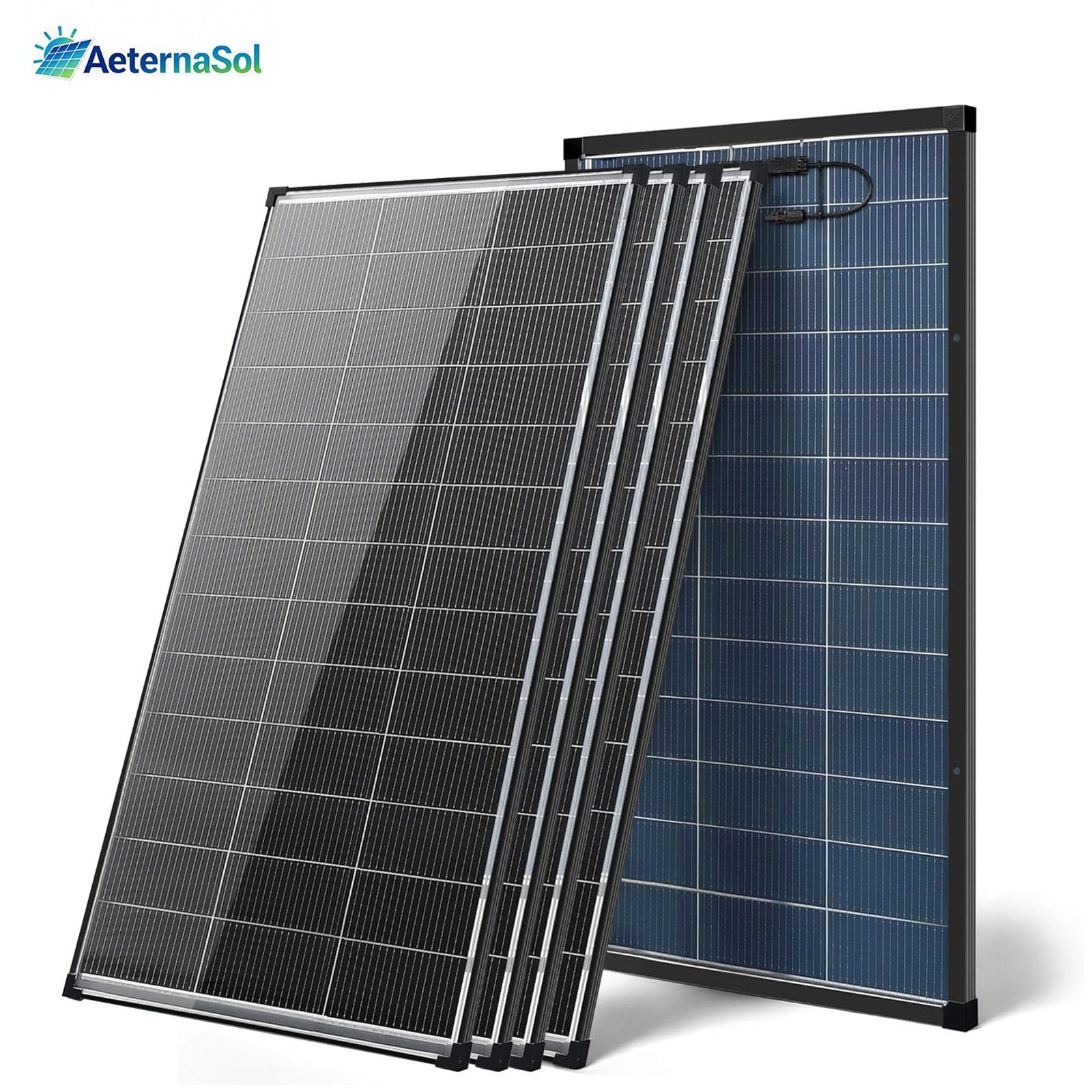 4PCS 200W N-Type Bifacial PV Module 12V Trailer Van Off-Grid Battery Charger Kit