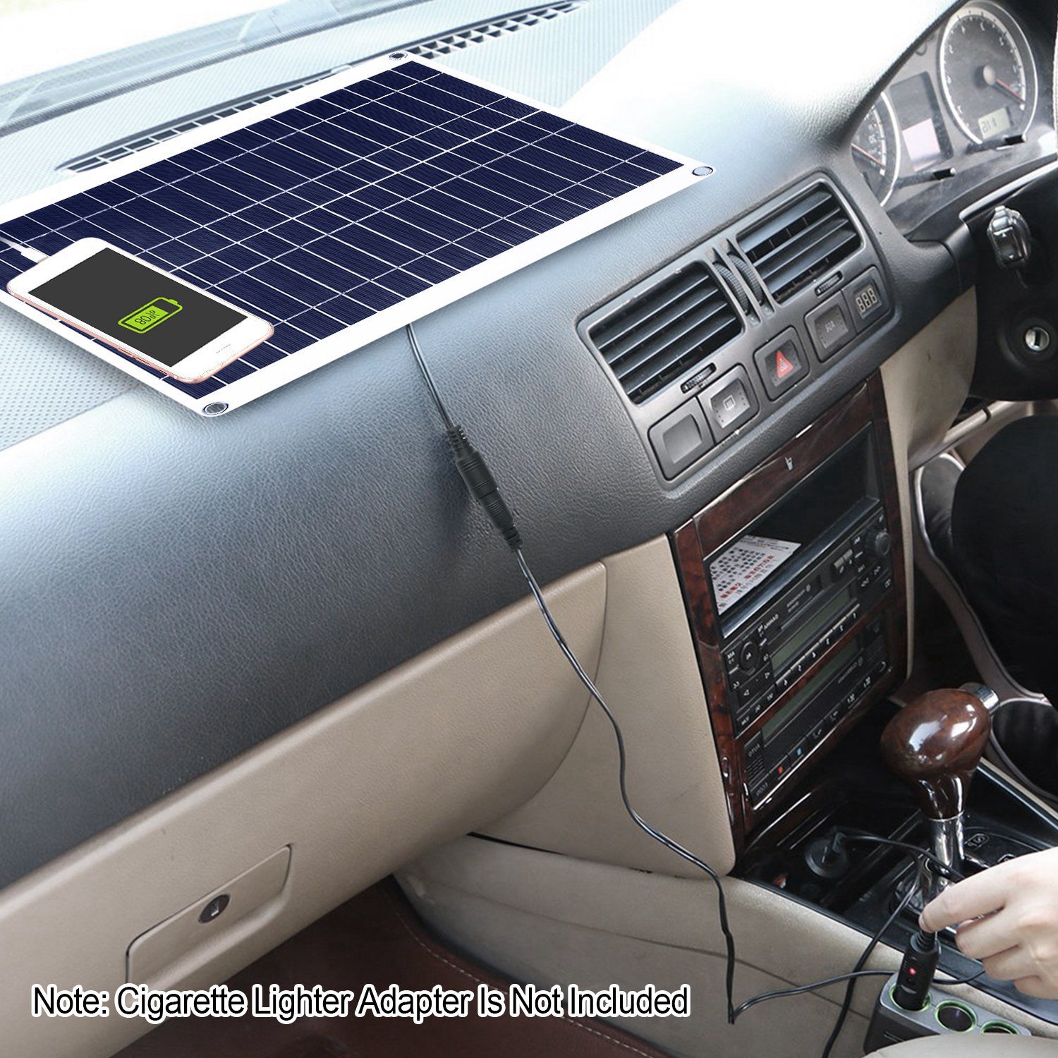 Waterpoof Solar Panel Kit w/ Energy Saving Controller for Car RV Trailer
