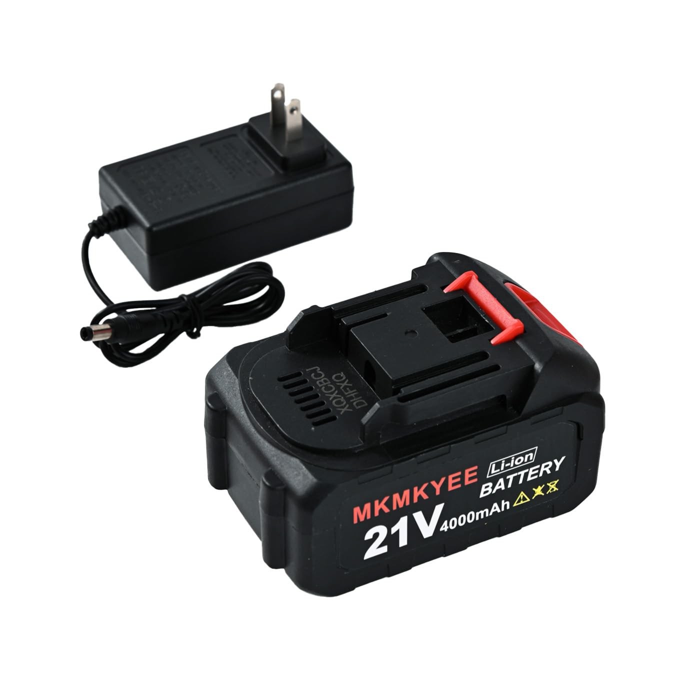 21V Lithium Battery and Charger Cord, 4.0 Ah Battery with Charger Adapter Led…