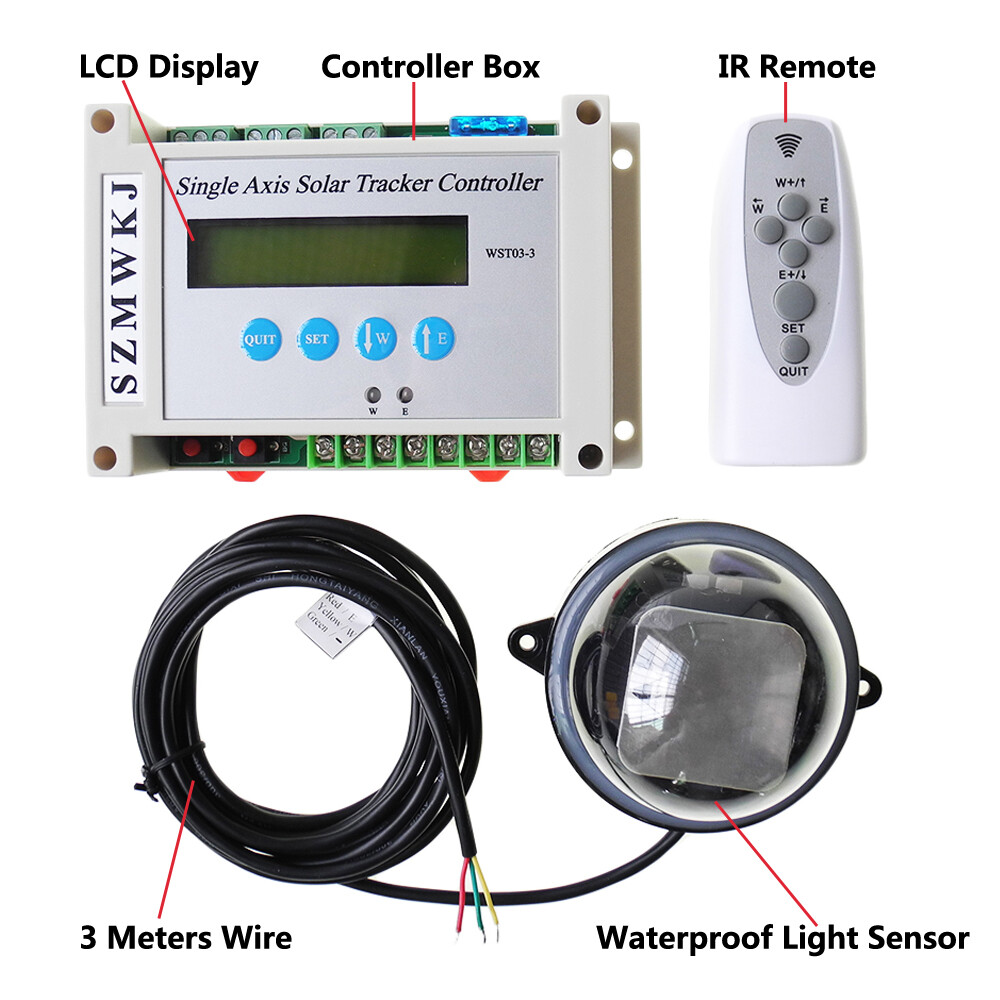 Single Axis Solar Tracker Kit – 6000N Linear Actuator Controller Sun Tracking EL