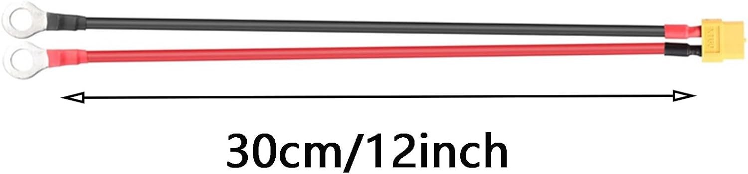 1pc XT60 to O Ring Terminal Cable with 12inch 10awg Silicone Wire XT60 Female
