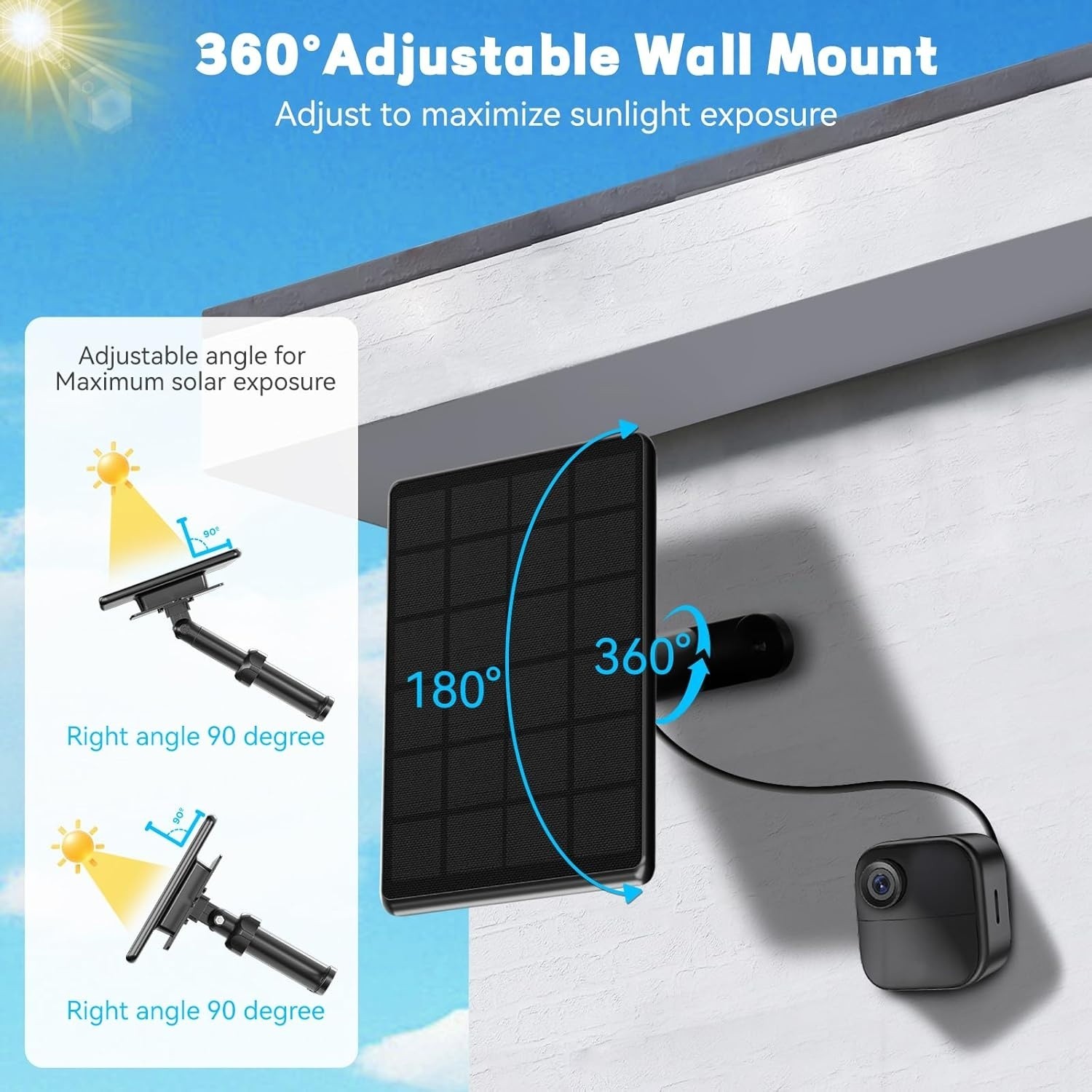 4 Pack 6W Solar Panel for Blink Camera, 2500mAH Panel Compatible with …