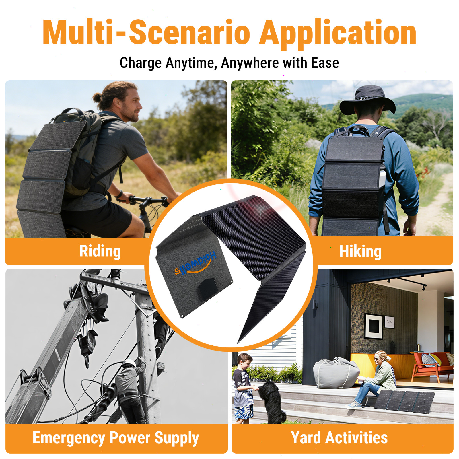 N-Type 16BB 30W Portable Solar Panel, Foldable High-Efficiency Solar Charger