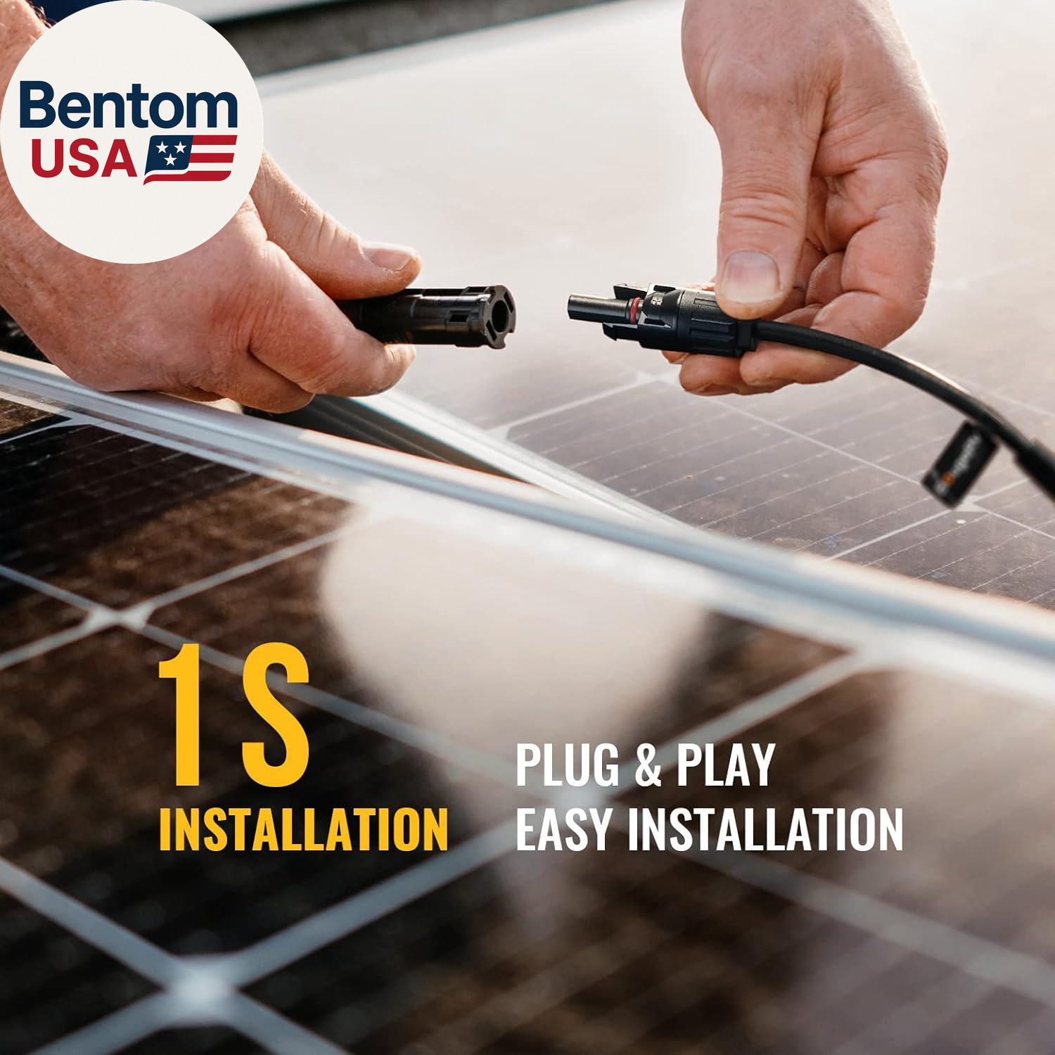 Solar Connectors Y Branch Parallel Adapter Cable Wire Plug Tool Kit for Solar Pa