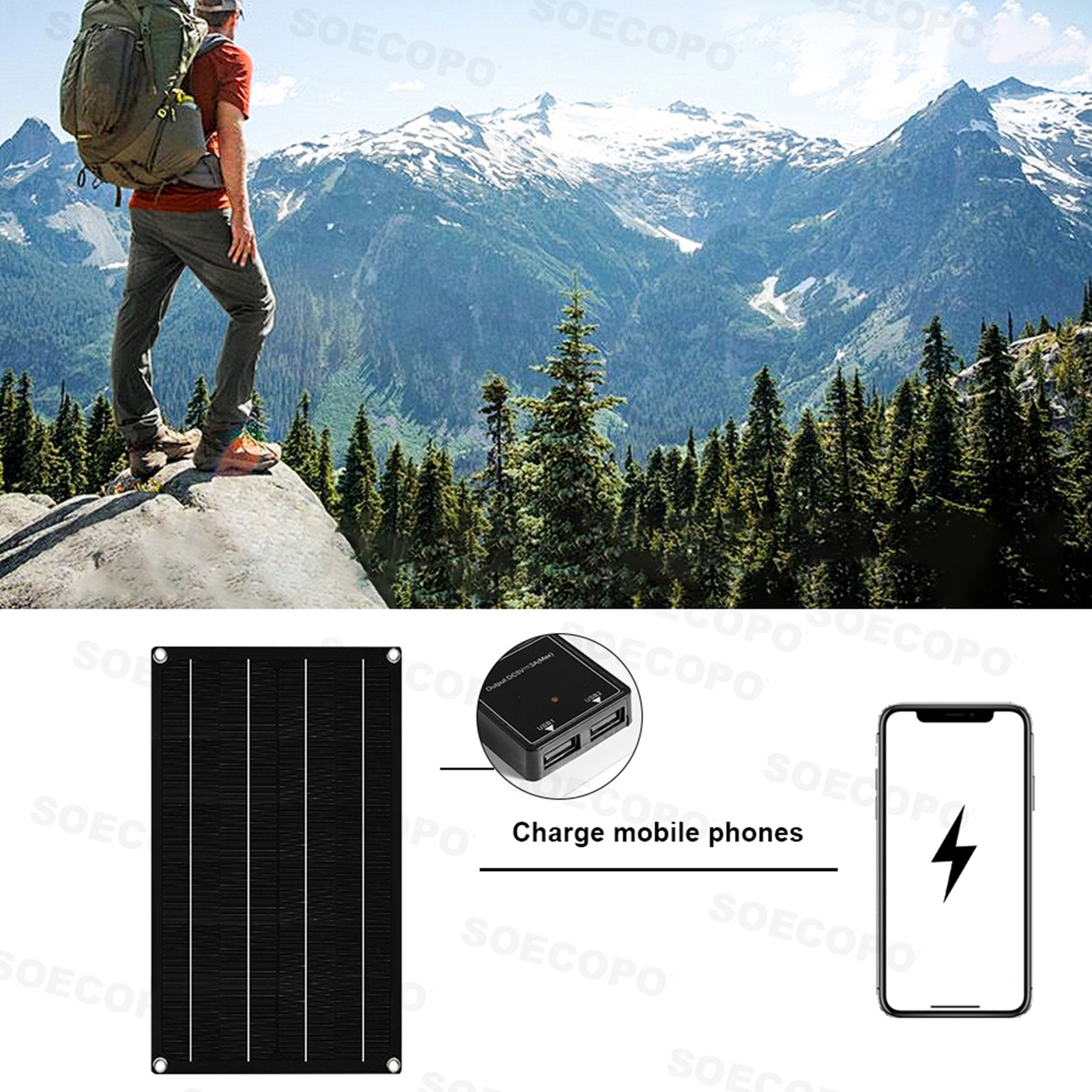 10000W Inverter Solar Panel Kit Solar Power Generator 100A Home 110V Grid System