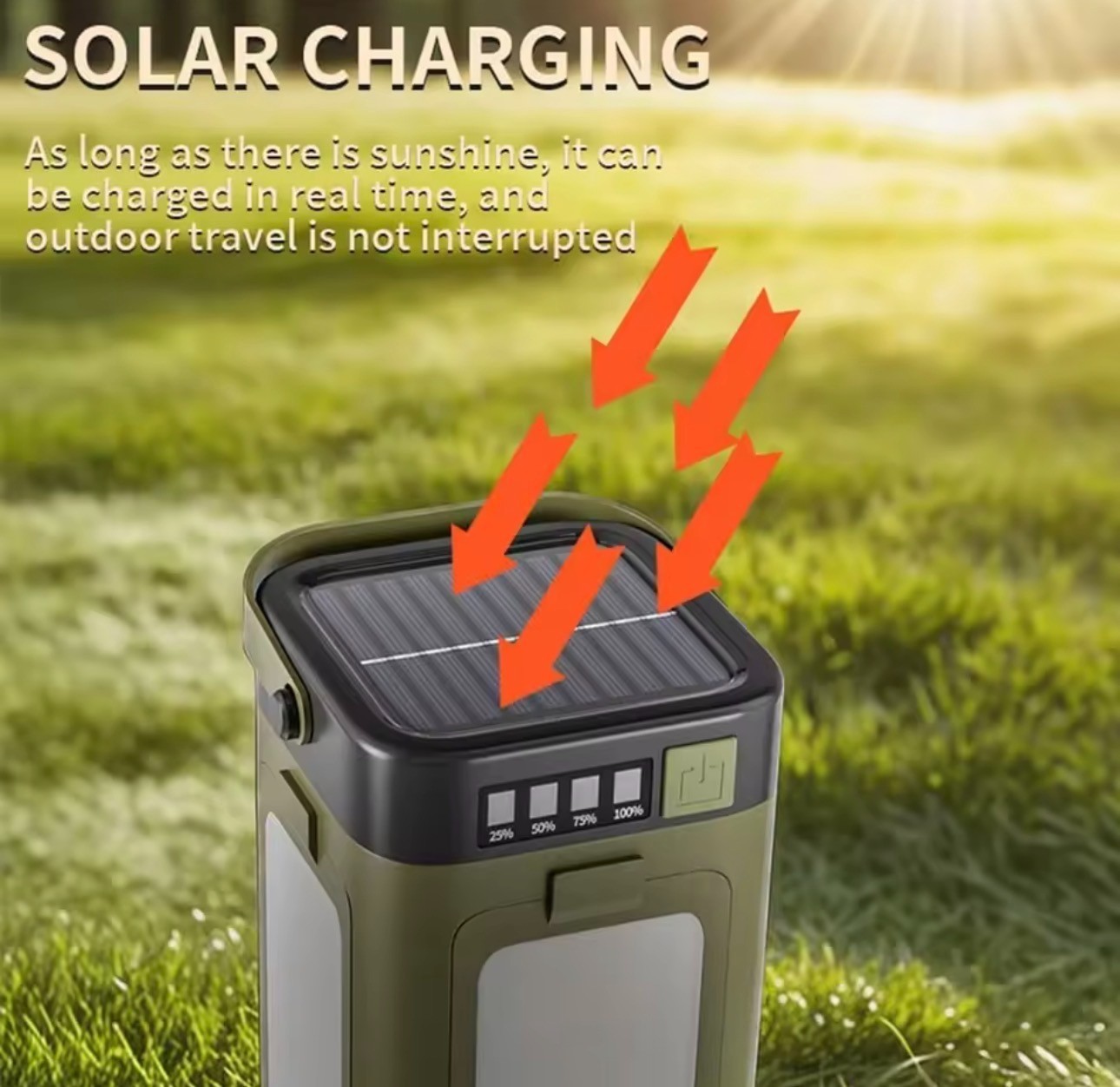 Portable Power Station Multifunctional Foldable Camping Lantern Solar Lamp