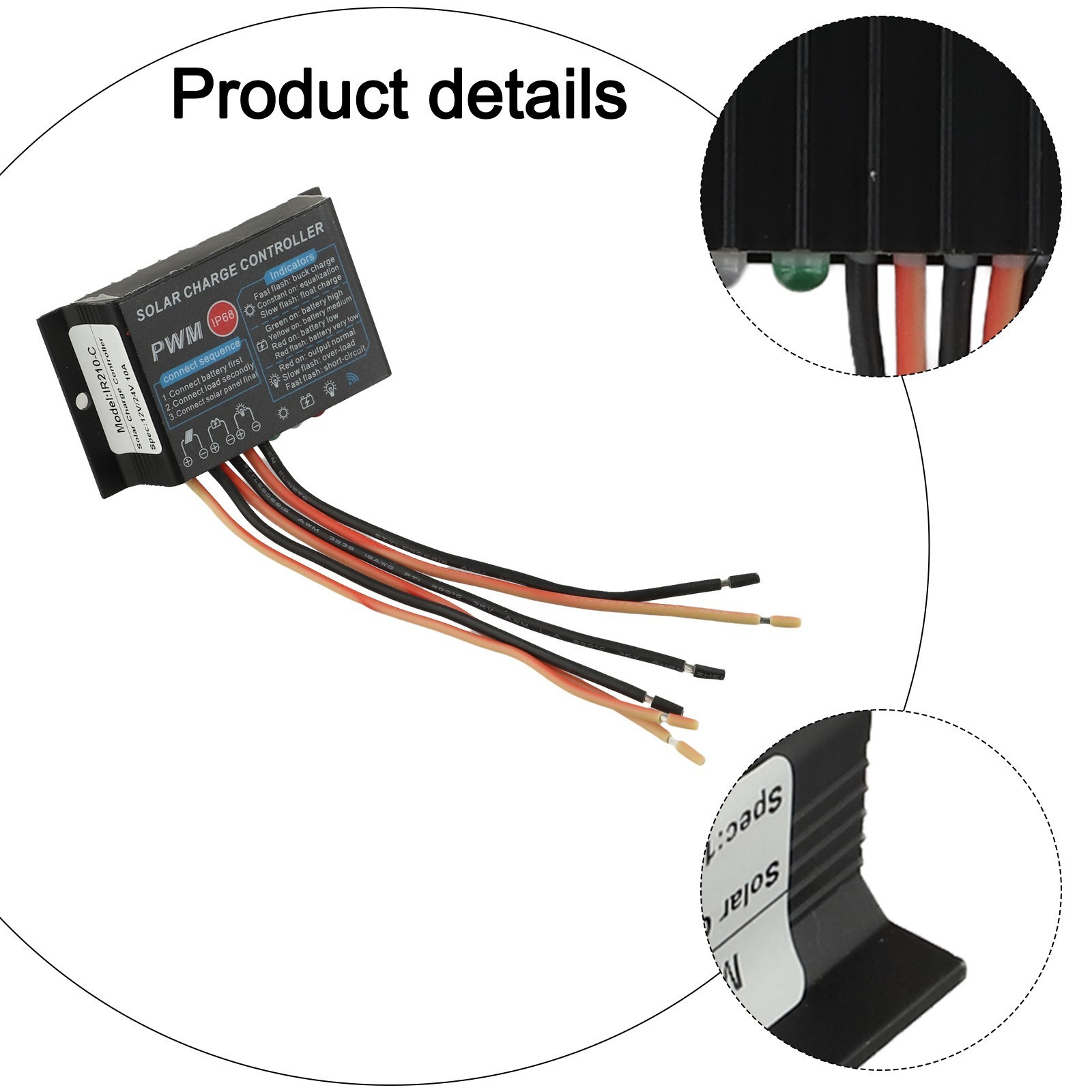 Optimized Performance of the Compact Black Aluminum Alloy 10A Charger Unit