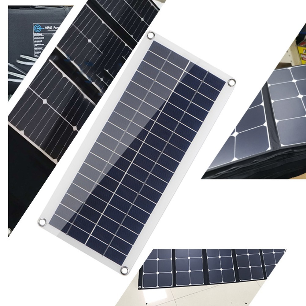 Flexible Solar Panel Kit with Dual USB Ports for Battery Charging Boat RV Car