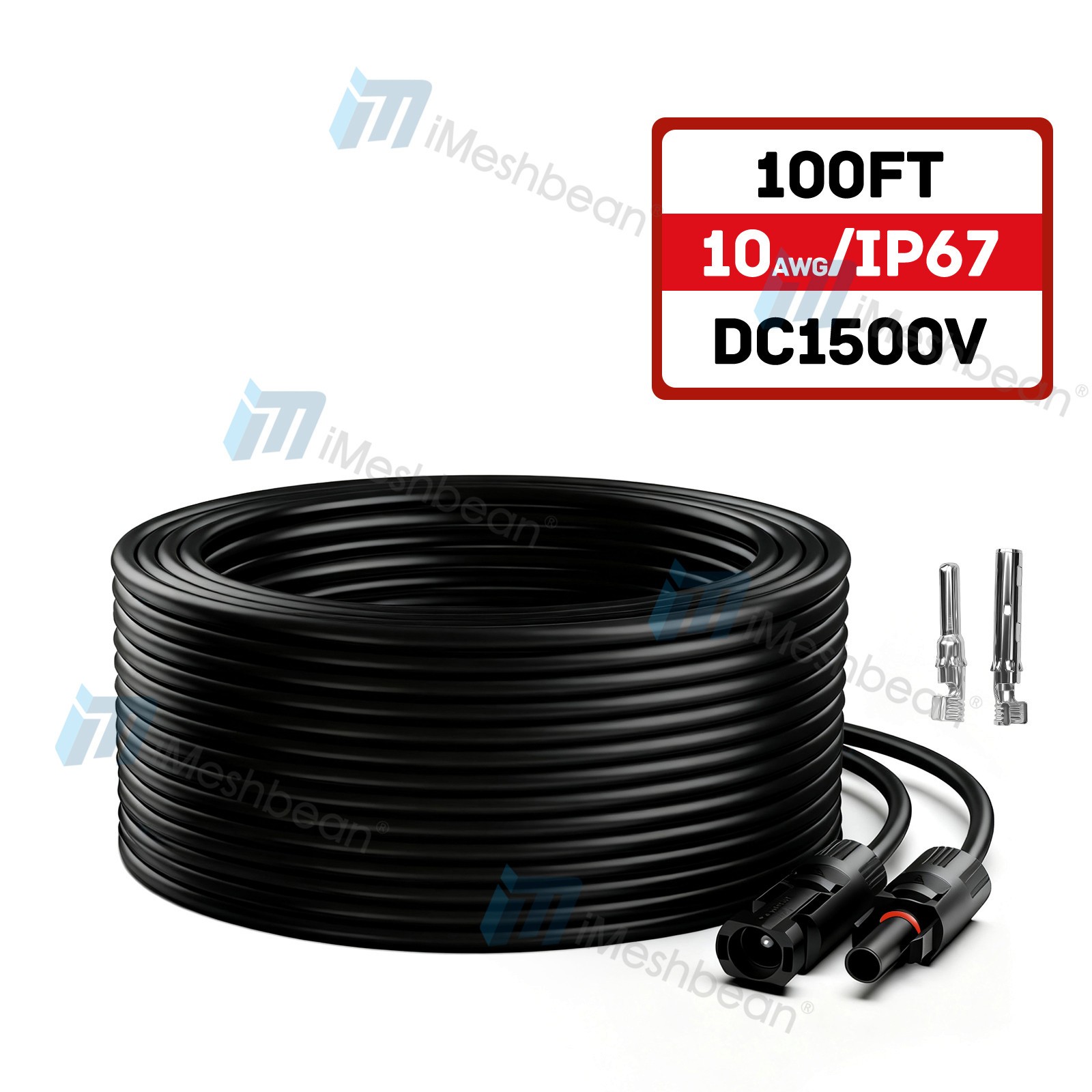 10AWG Solar Panel Extension Cable 6mm² Solar Cable Flexible PV Wire Connectors