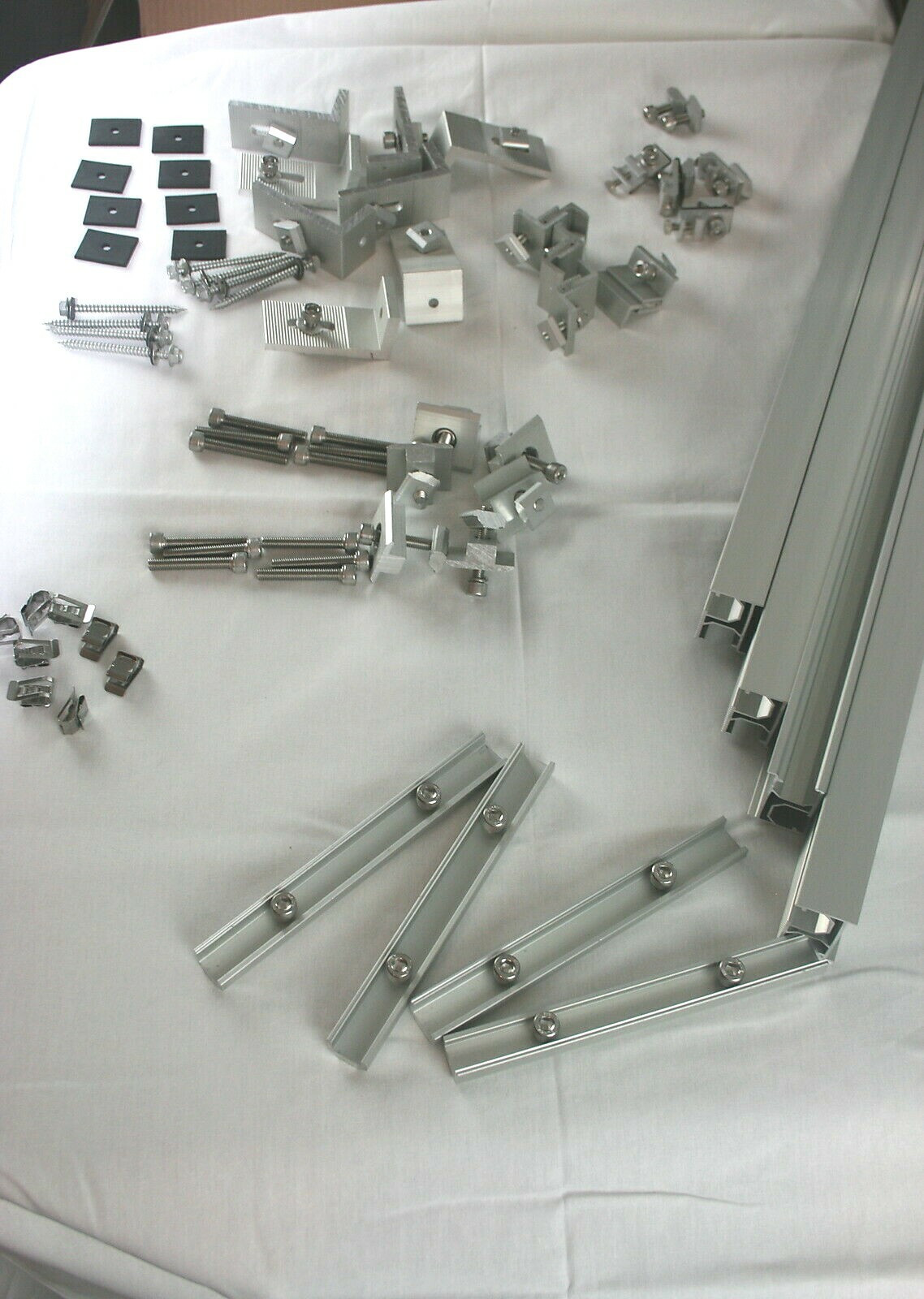 Solar Rail kit for 8 panels w/ clamps, L brackets w/7.3ft rails(not 3.6ft rails)