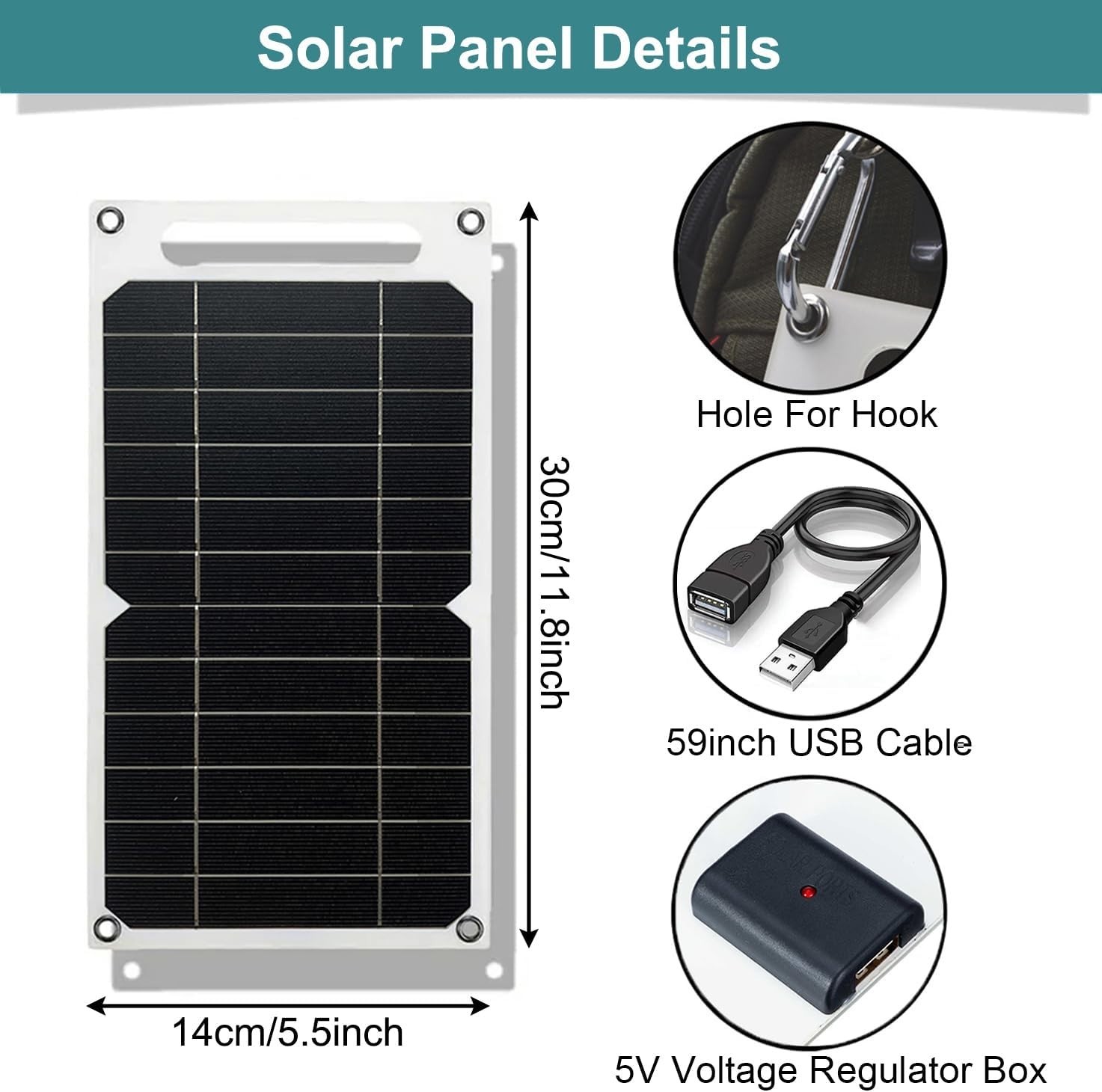 Ultra-Light 5V 6W Solar Panel Charger – Ultimate Solution for Camping and Hiking