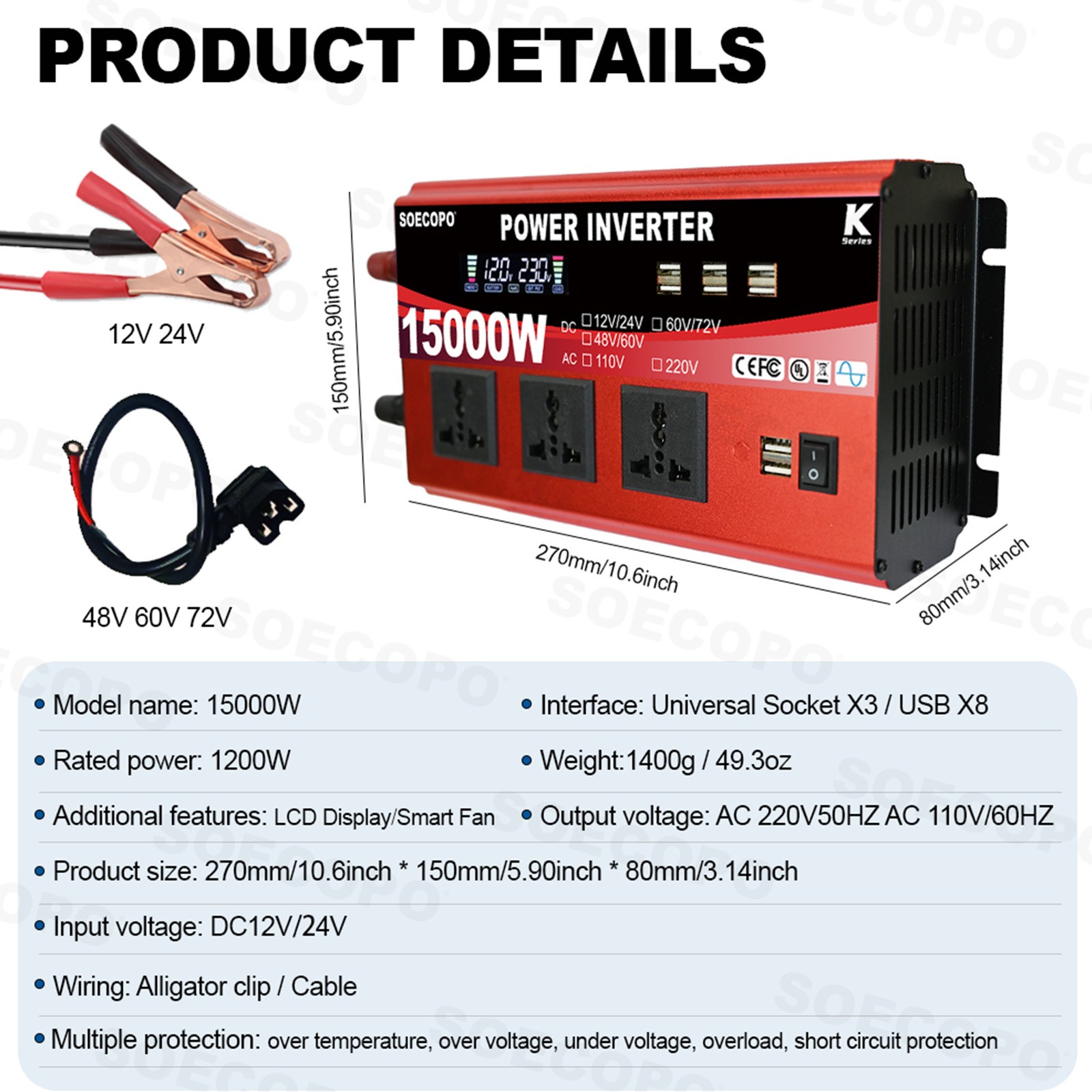 15000W complete solar kit -110V/220V
