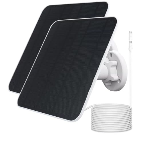 Solar Panel Charger Compatible with Eufycam 2C/2C Pro/E40/E20/2/2 Pro/E, 2Pack
