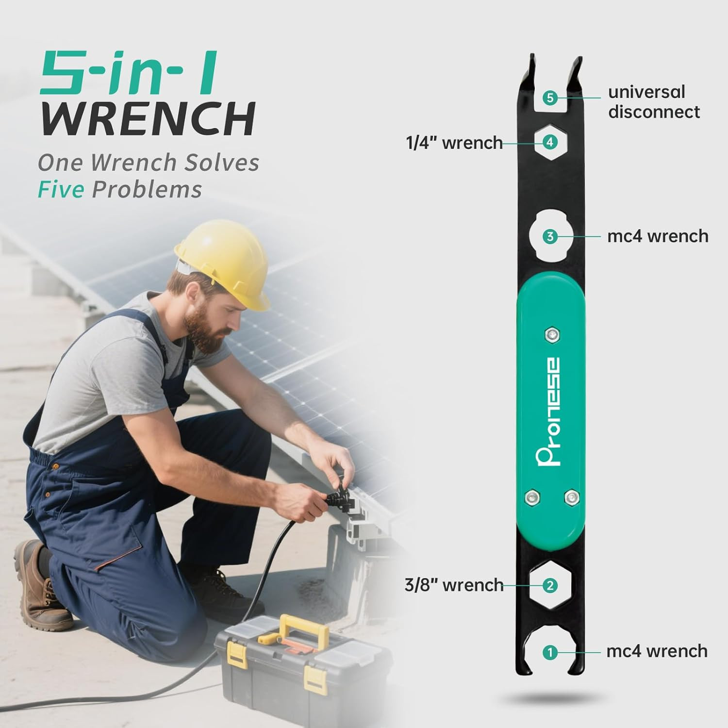 Metal Solar Mc4 Disconnect Tool Made by Heavy-Duty Steel, Spring-Loaded Slot Des