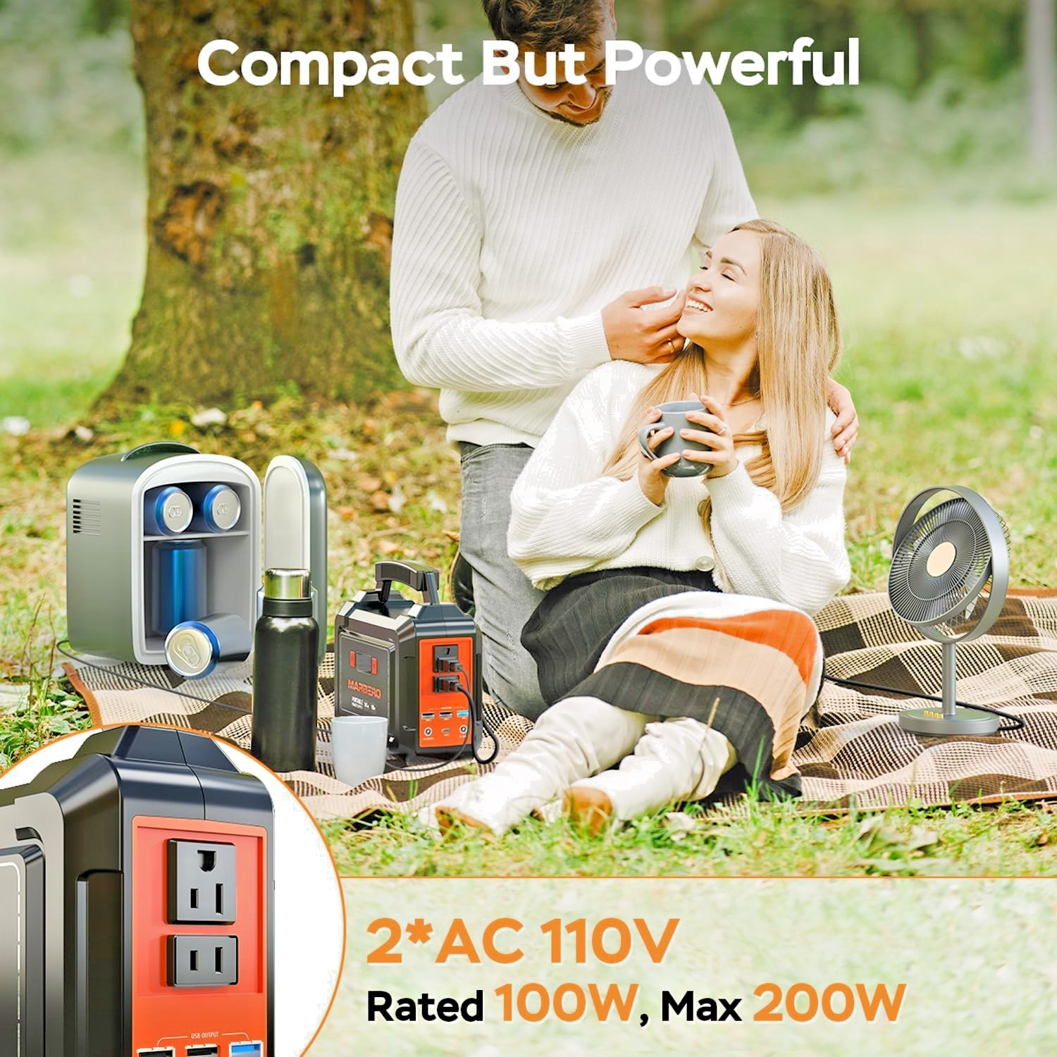 100W MARBERO Solar Generator Portable Power Station Brand New in Sealed Box