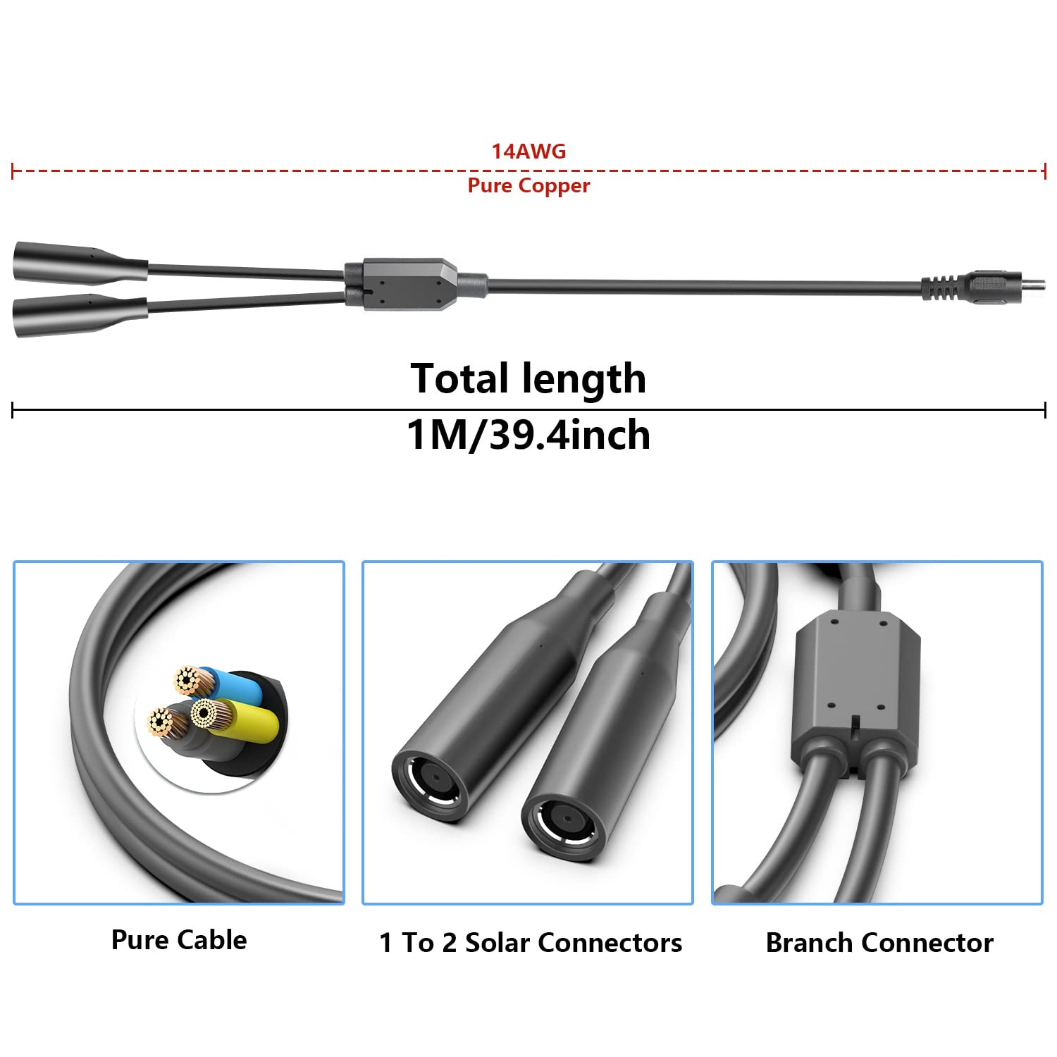 DC8020 Male to DC 8MM/DC7909 Female Compatible with Jackery Explorer 1500 2000 P