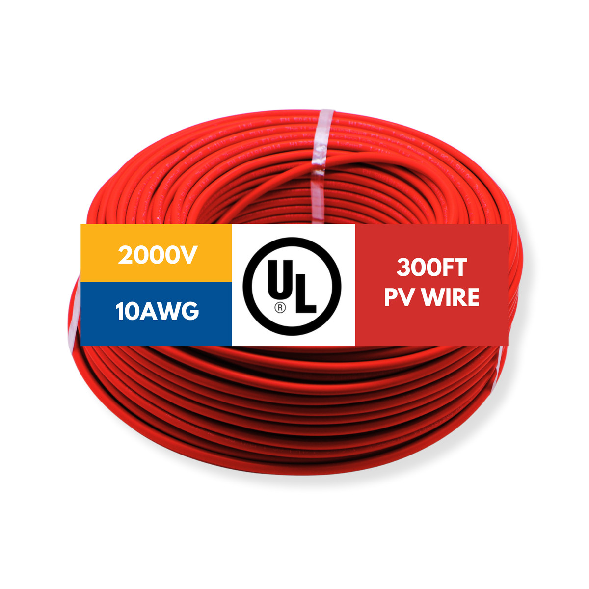 2000V PV Wire Tinned Stranded Copper – 8/10/12 AWG – Black/Red – 300 to 1000FT