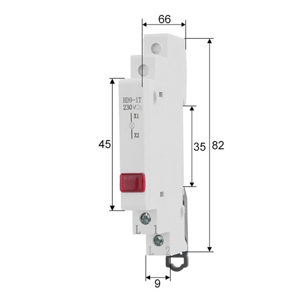 Easy Installation DIN Rail LED Signal Indicator Lamp For Industrial Panels