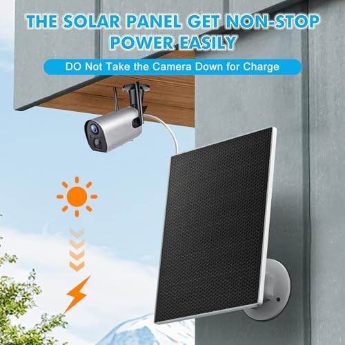 Solar Panel Charger 5W for Security Camera Outdoor Micro USB USB C DC 5V