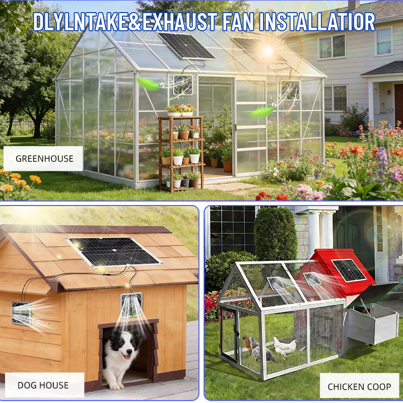 30W Solar Attic Fan Kit 14″ DC Fan with 25W Motor for Roof Vent or Chicken Coop