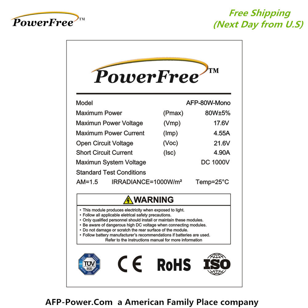 COMPLETE KIT Super Black 80w 80 Watt Mono Solar Panel 12v Battery RV Boat